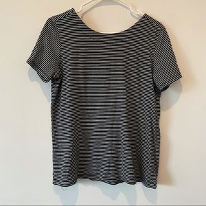 Banana Republic stripped v cut back